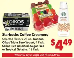 Vallarta Supermarkets Starbucks Coffee Creamers offer