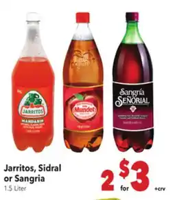 Vallarta Supermarkets Jarritos, Sidral or Sangria offer