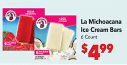 Vallarta Supermarkets La Michoacana Ice Cream Bars offer