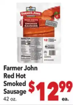 Vallarta Supermarkets Farmer John Red Hot Smoked Sausage offer