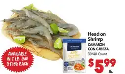 Vallarta Supermarkets Head on Shrimp offer