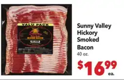 Vallarta Supermarkets Sunny Valley Hickory Smoked Bacon offer