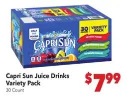 Vallarta Supermarkets Capri Sun Juice Drinks Variety Pack offer