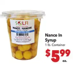 Vallarta Supermarkets Nance In Syrup offer