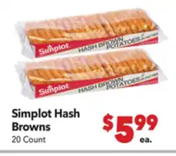 Vallarta Supermarkets Simplot Hash Browns offer