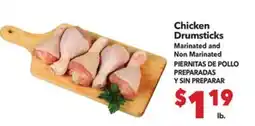 Vallarta Supermarkets Chicken Drumsticks Marinated and Non Marinated / PIERNITAS DE POLLO PREPARADAS Y SIN PREPARAR offer