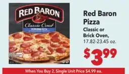 Vallarta Supermarkets Red Baron Pizza offer