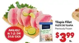 Vallarta Supermarkets Tilapia Fillet / FILETE DE TILAPIA offer