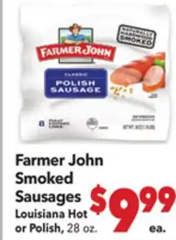 Vallarta Supermarkets Farmer John Smoked Sausages offer