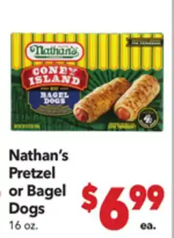 Vallarta Supermarkets Nathan's Pretzel or Bagel Dogs offer