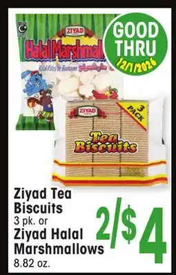 Jewel-Osco Ziyad Tea Biscuits 3 pk. or Ziyad Halal Marshmallows offer