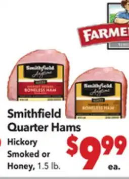 Vallarta Supermarkets Smithfield Quarter Hams offer