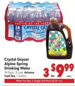 Vallarta Supermarkets Crystal Geyser Alpine Spring Drinking Water offer