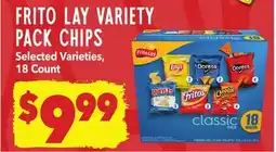 Vallarta Supermarkets FRITO LAY VARIETY PACK CHIPS offer