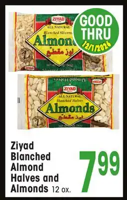 Jewel-Osco Ziyad Blanched Almond Halves and Almonds offer