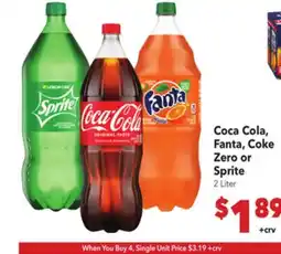 Vallarta Supermarkets Coca Cola, Fanta, Coke Zero or Sprite offer