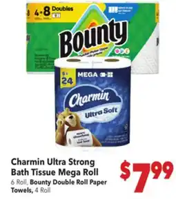 Vallarta Supermarkets Charmin Ultra Strong Bath Tissue Mega Roll offer