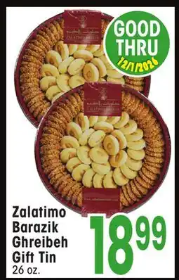 Jewel-Osco Zalatimo Barazik Ghreibeh Gift Tin offer
