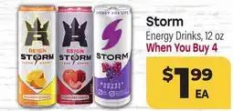 Tony’s Fresh Market Storm Energy Drinks offer