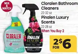 Tony’s Fresh Market Cloralen Bathroom Cleaners 22-32 oz Pinalen Luxury Scents 22-28 oz offer
