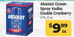 Tony’s Fresh Market Absolut Ocean Spray Vodka Double Cranberry offer