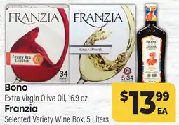 Tony’s Fresh Market Bono or Franzia offer