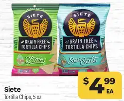 Tony’s Fresh Market Siete Tortilla Chips offer