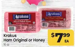 Tony’s Fresh Market Krakus Ham Original or Honey offer