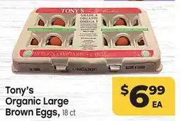Tony’s Fresh Market Tony's Organic Large Brown Eggs offer