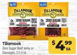 Tony’s Fresh Market Tillamook Zero Sugar Beef Jerky or Sausages offer