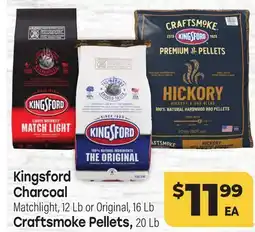 Tony’s Fresh Market Kingsford Charcoal Matchlight or Original, Craftsmoke Pellets offer