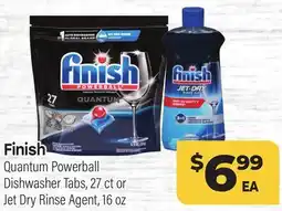 Tony’s Fresh Market Finish Quantum Powerball Dishwasher Tabs, 27 ct or Jet Dry Rinse Agent, 16 oz offer