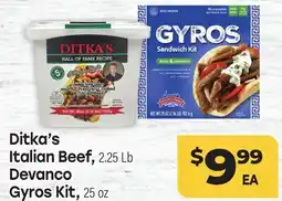Tony’s Fresh Market Ditka's Italian Beef, Devanco Gyros Kit offer