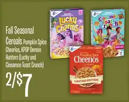 Jewel-Osco Fall Seasonal Cereals offer