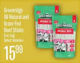 Jewel-Osco Greenridge All Natural and Grass-Fed Beef Sticks offer