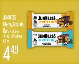 Jewel-Osco JUNKLESS Chewy Granola Bars offer
