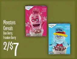 Jewel-Osco Monsters Cereals offer