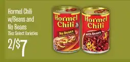Jewel-Osco Hormel Chili w/Beans and No Beans offer