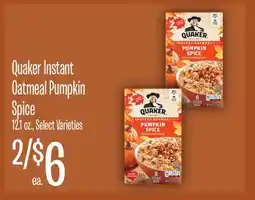 Jewel-Osco Quaker Instant Oatmeal Pumpkin Spice offer