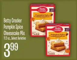 Jewel-Osco Betty Crocker Pumpkin Spice Cheesecake Mix offer
