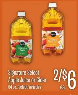 Jewel-Osco Signature Select Apple Juice or Cider offer