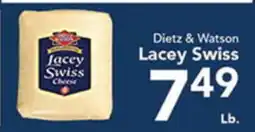 Eurofresh Market Dietz & Watson Lacey Swiss offer