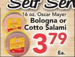 Eurofresh Market 16 oz. Oscar Mayer Bologna or Cotto Salami offer