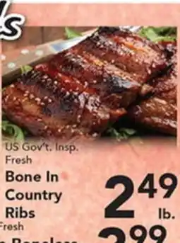 Eurofresh Market US Gov't. Insp. Fresh Bone In Country Ribs offer