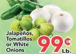 Eurofresh Market Jalapeños, Tomatillos or White Onions offer
