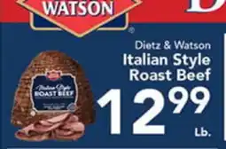 Eurofresh Market Dietz & Watson Italian Style Roast Beef offer