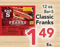 Eurofresh Market 12 oz. Bar-S Classic Franks offer