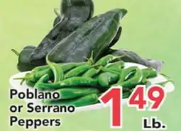 Eurofresh Market Poblano or Serrano Peppers offer