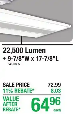 Menards 22,500 Lumen offer