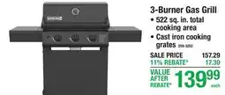 Menards 3-Burner Gas Grill offer